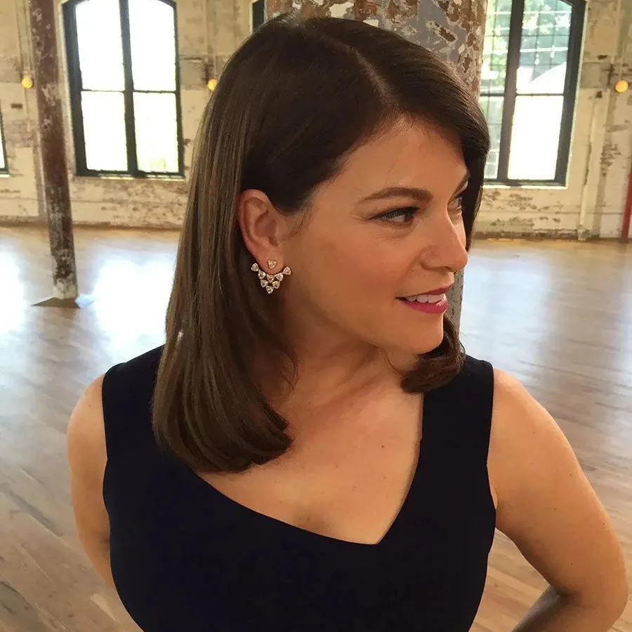 Lily-Rose Crystal Ear Jacket Earrings sold by Bonheur Jewelry product image thumbnail 2