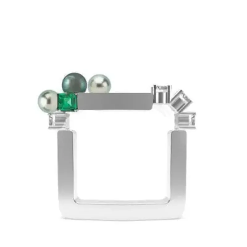 Graciela Art Deco Cluster Ring sold by Bonheur Jewelry