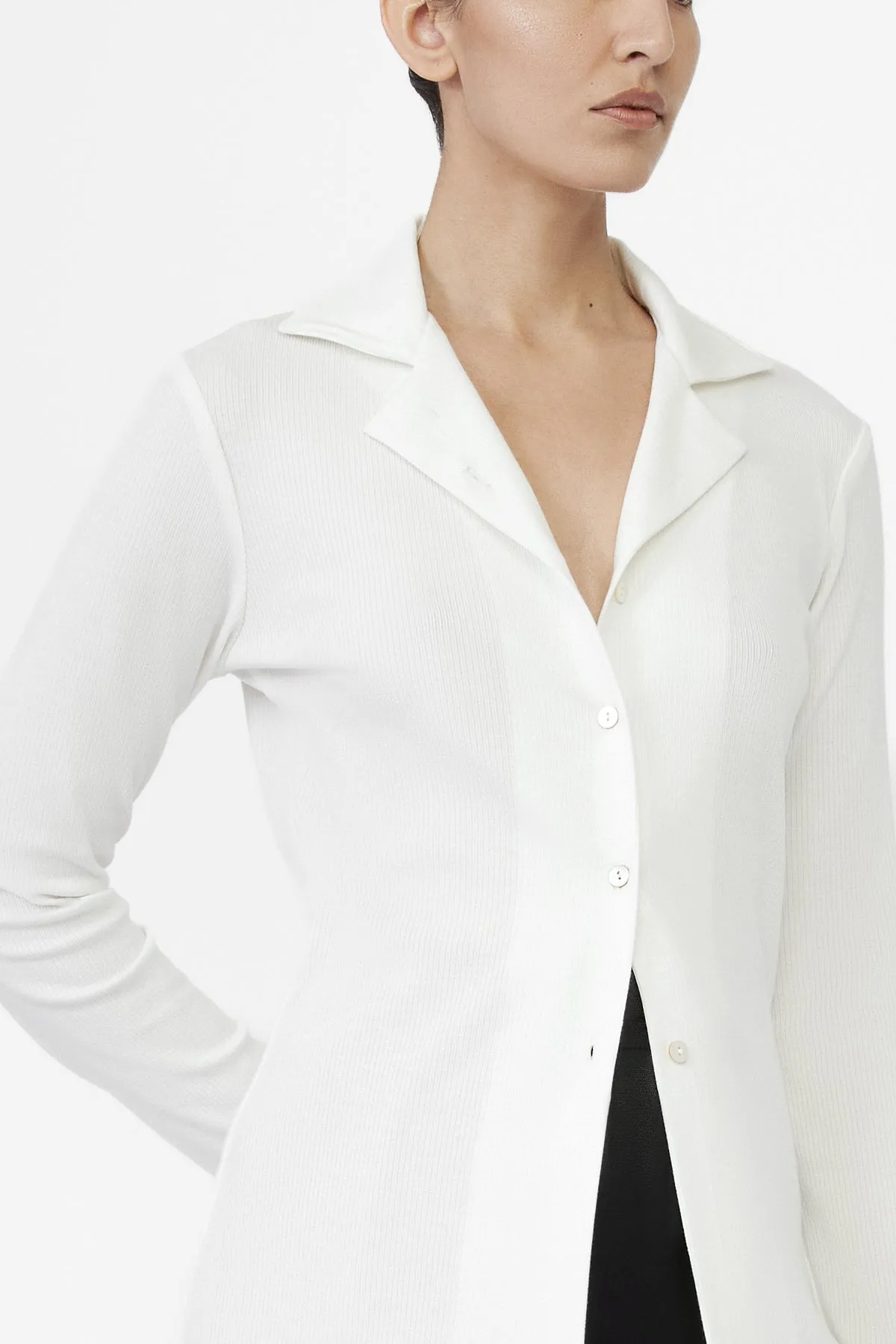 Modal Rib Knit Collared Cardigan sold by Dal the Label product image thumbnail 3