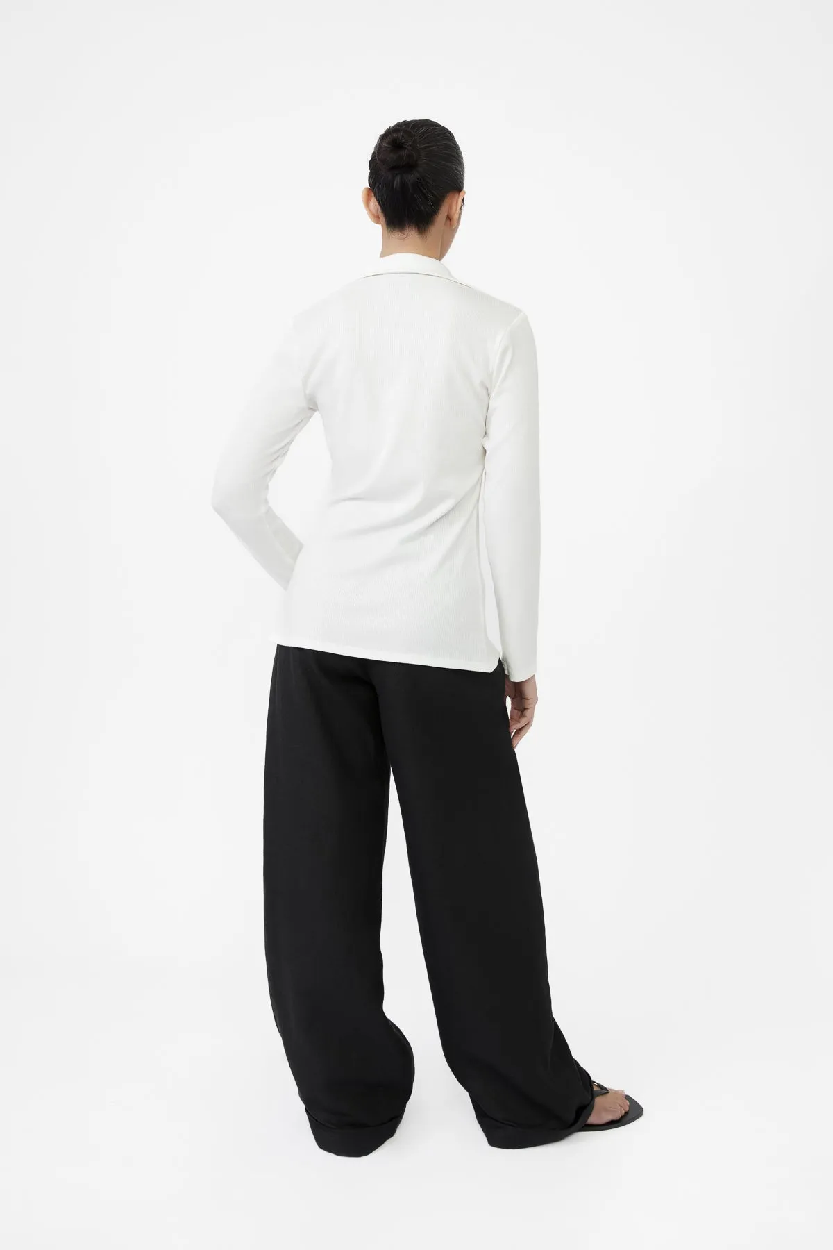 Modal Rib Knit Collared Cardigan sold by Dal the Label product image thumbnail 4