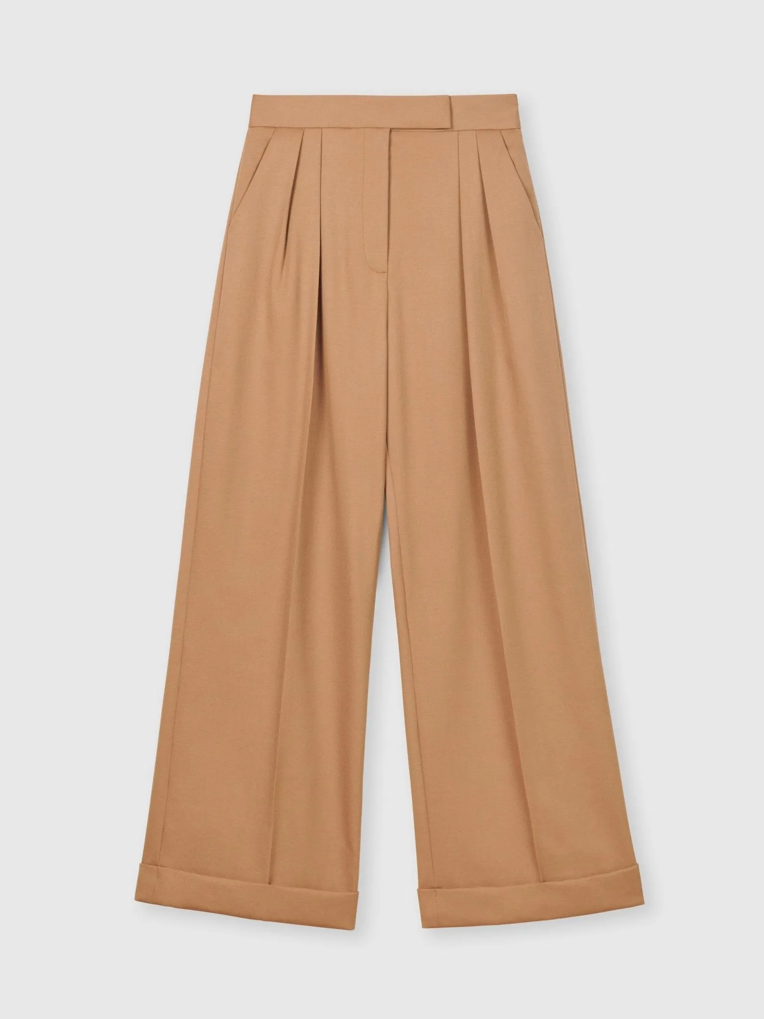 Wool Blend Pleated Wide Leg Pants sold by Dal the Label product image thumbnail 3