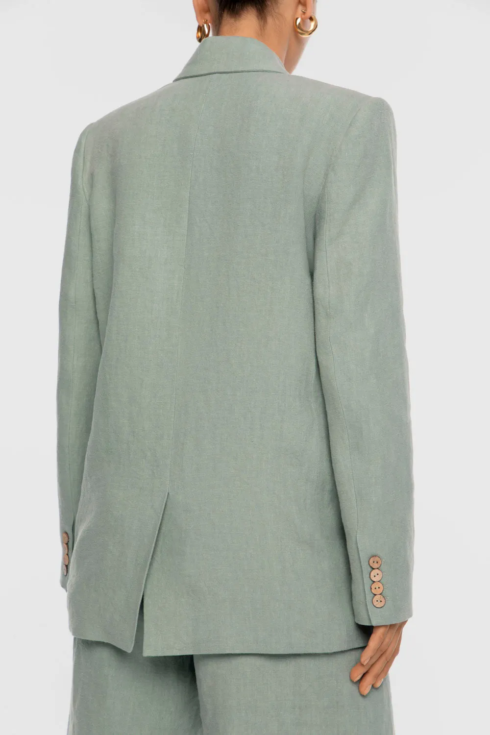 Signature Linen Double-Breasted Blazer sold by Dal the Label product image thumbnail 5