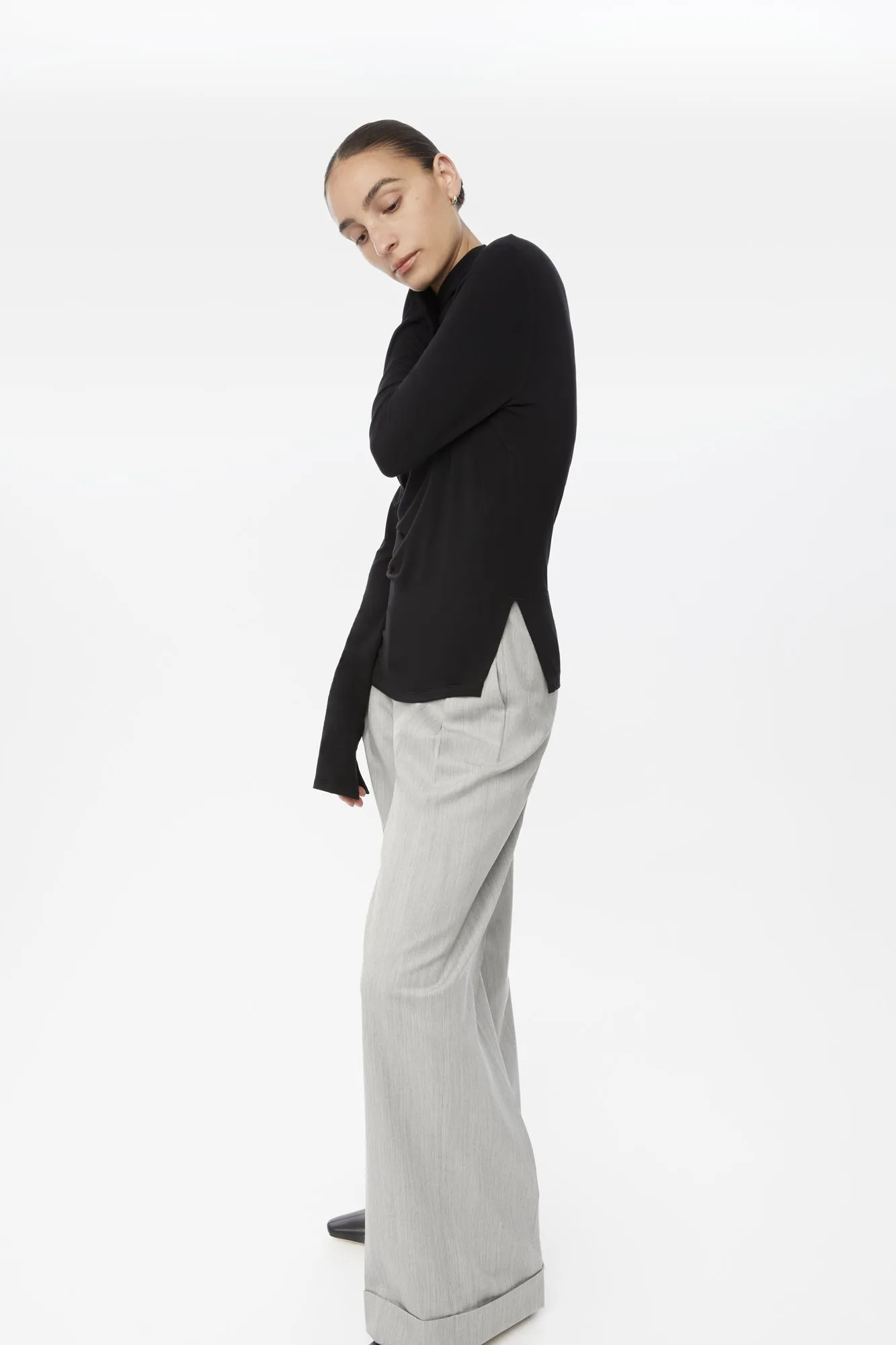 Modal Asymmetric Knit Top sold by Dal the Label product image thumbnail 3