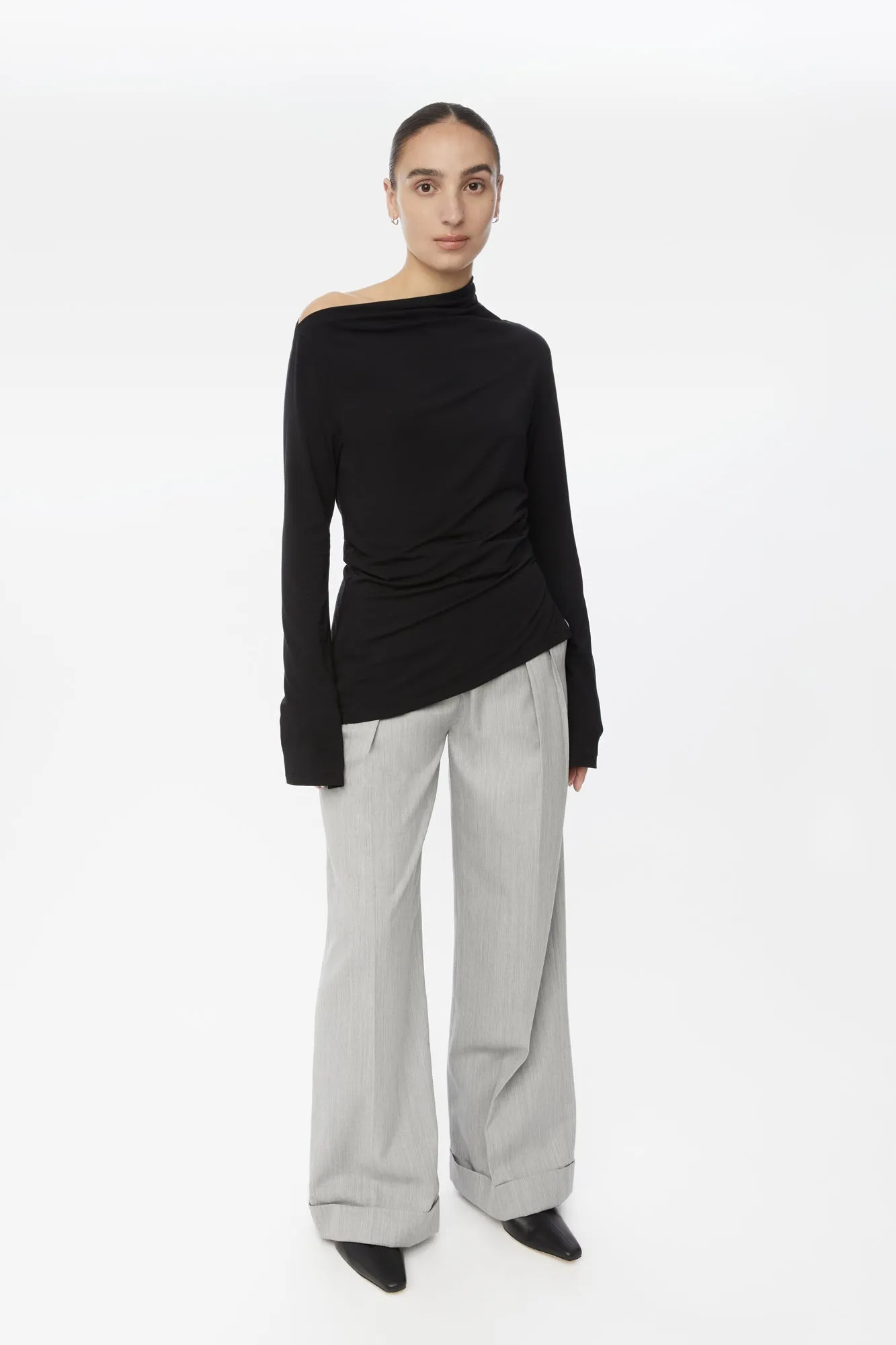 Modal Asymmetric Knit Top sold by Dal the Label