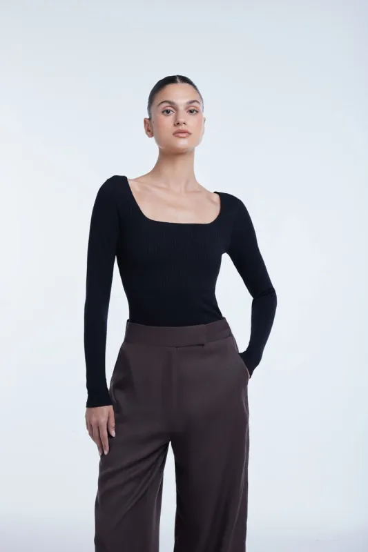Ribbed Long Sleeve Bodysuit sold by Dal the Label