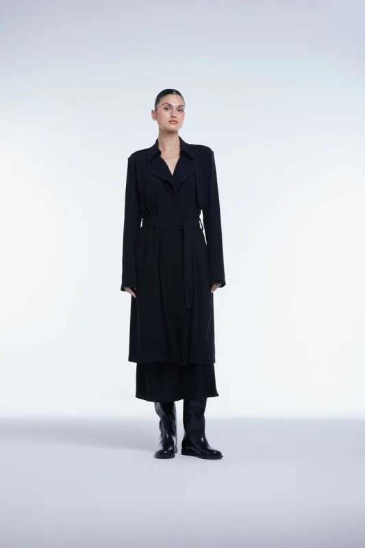 Flowy Lapel Trench Coat sold by Dal the Label