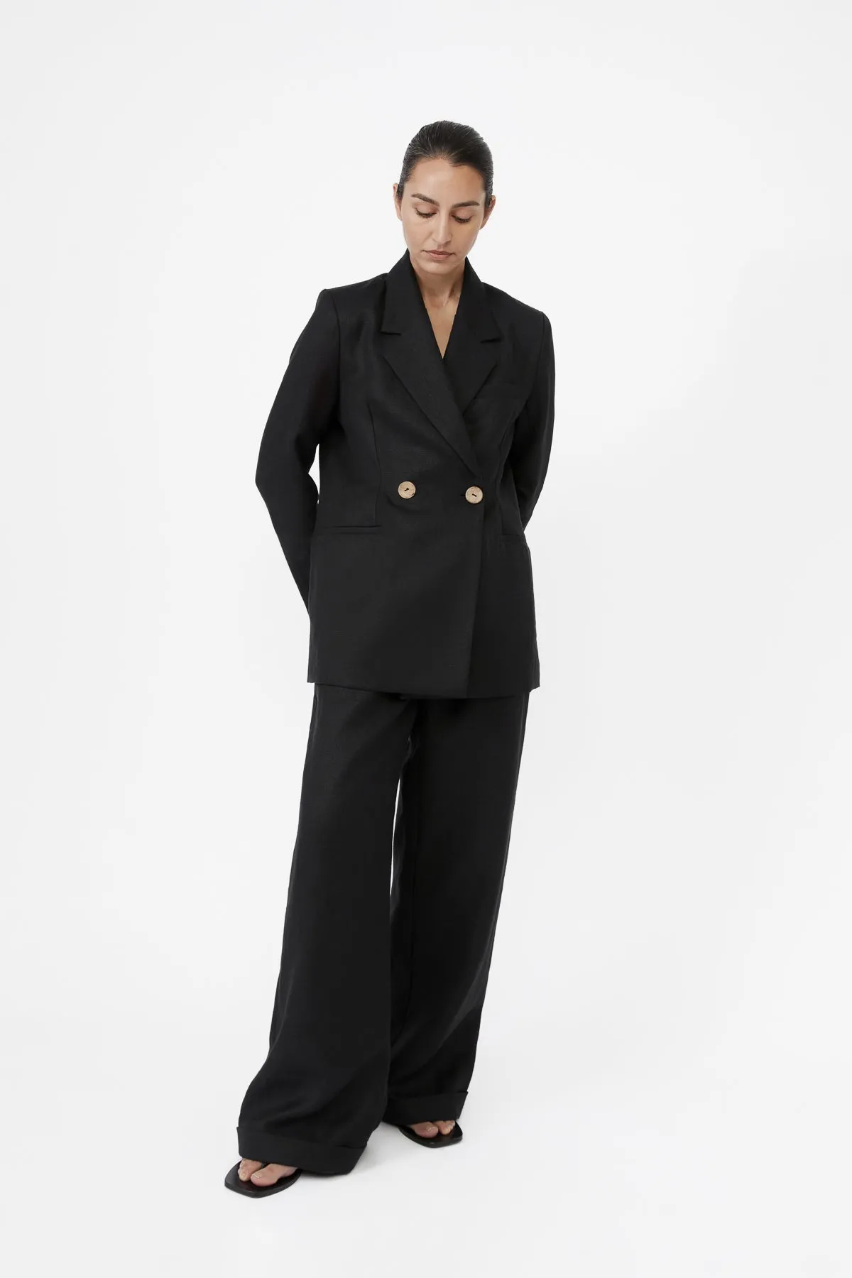 The Hemp Double-Breasted Blazer sold by Dal the Label product image thumbnail 4