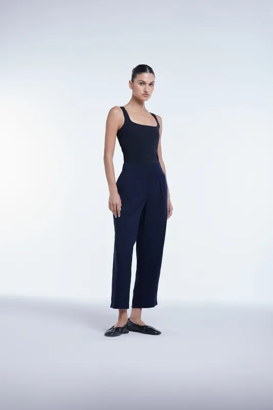 The Tencel Mid-Rise Tapered Pants sold by Dal the Label