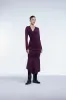 The Ruched Asymmetric Midi Dress sold by Dal the Label