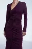 The Ruched Asymmetric Midi Dress sold by Dal the Label