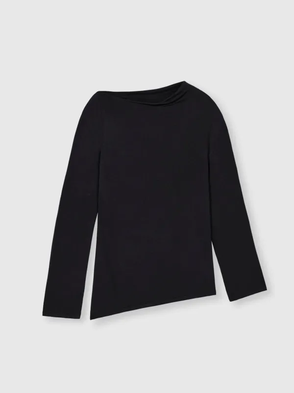 The Modal Asymmetric Knit Top sold by Dal the Label