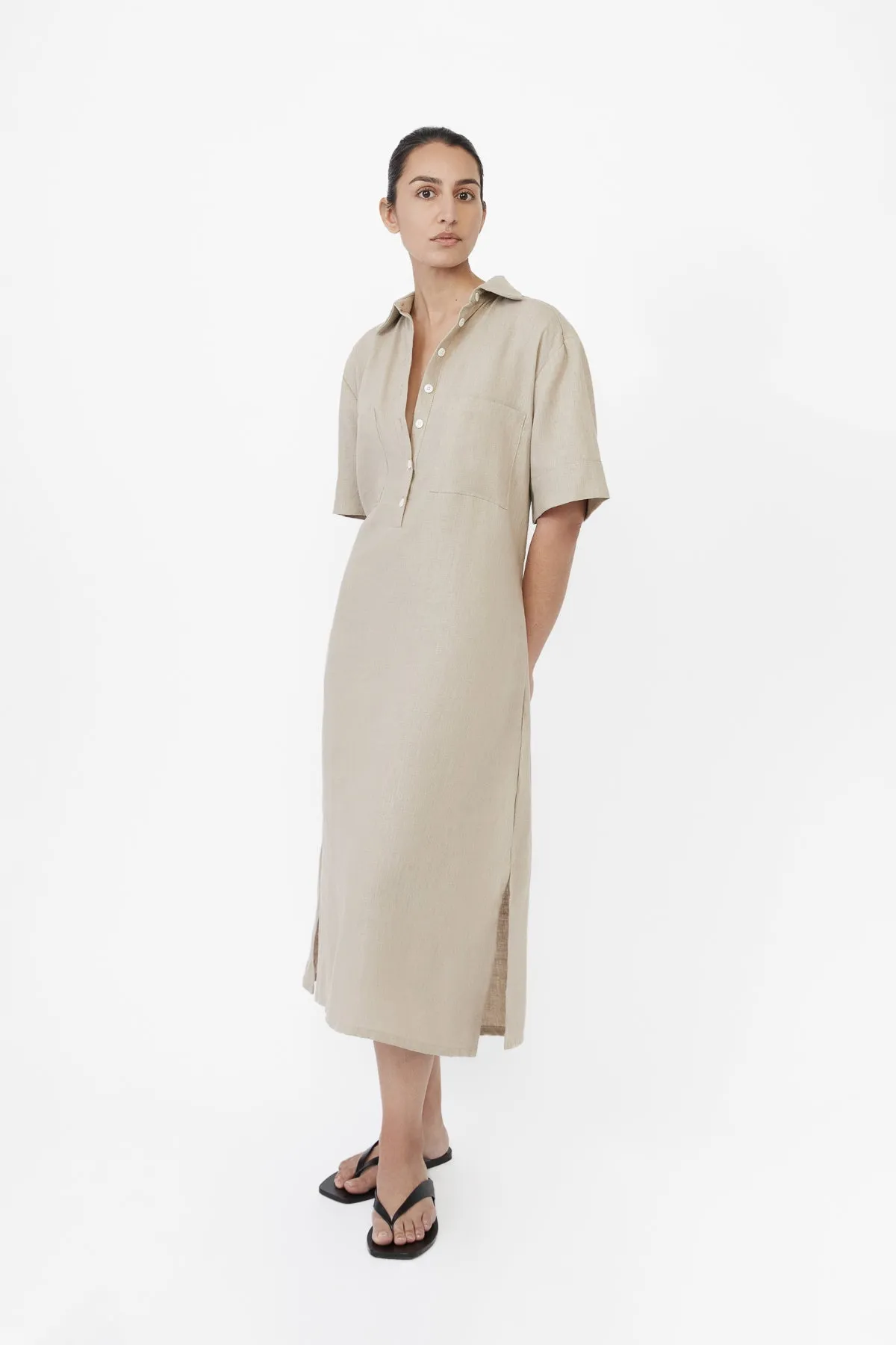 Linen Midi Shirtdress sold by Dal the Label product image thumbnail 2