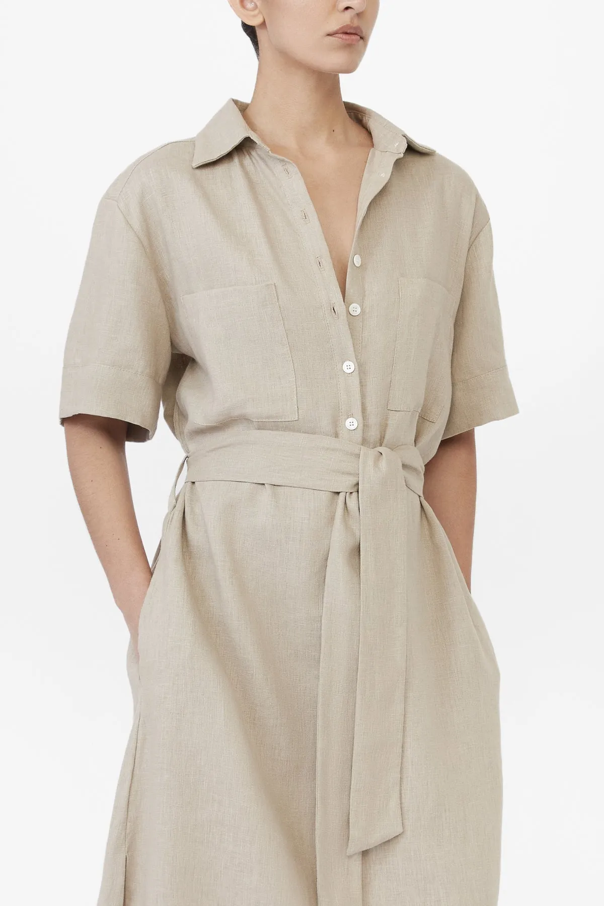 Linen Midi Shirtdress sold by Dal the Label product image thumbnail 3