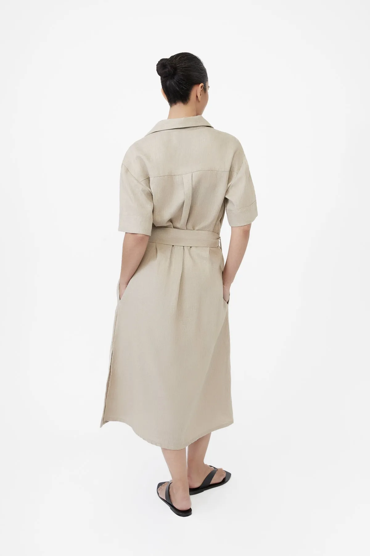 Linen Midi Shirtdress sold by Dal the Label product image thumbnail 4