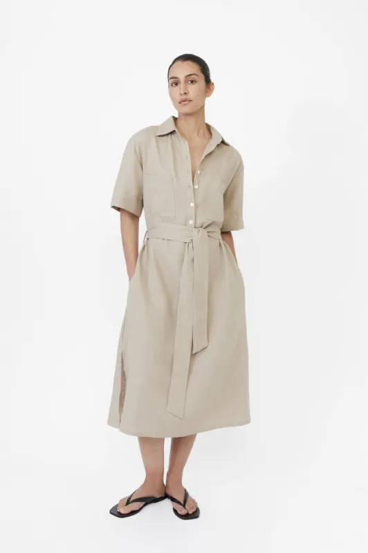 Linen Midi Shirtdress sold by Dal the Label