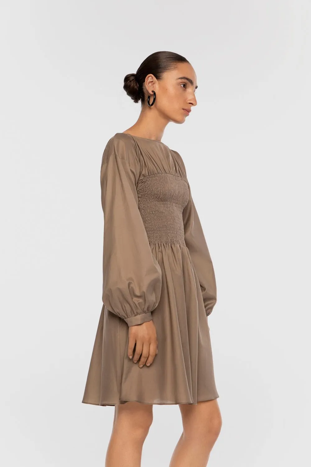 Smocked Cupro Dress sold by Dal the Label product image thumbnail 3