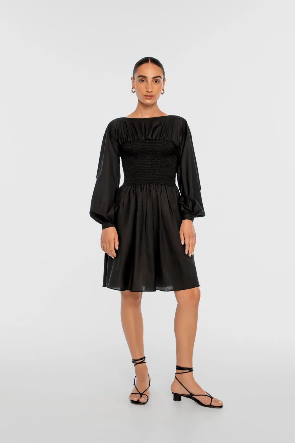 Smocked Cupro Dress sold by Dal the Label product image thumbnail 5