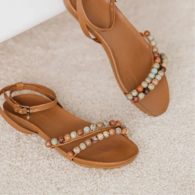 Beaded Footbed Sandal [Jasper] *FINAL SALE* sold by Either/Or