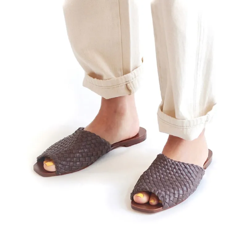 The Woven Slide [Umber] sold by Either/Or