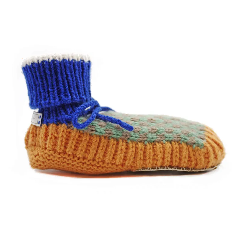 Alpaca Handknit Slippers [Cobalt] sold by Either/Or