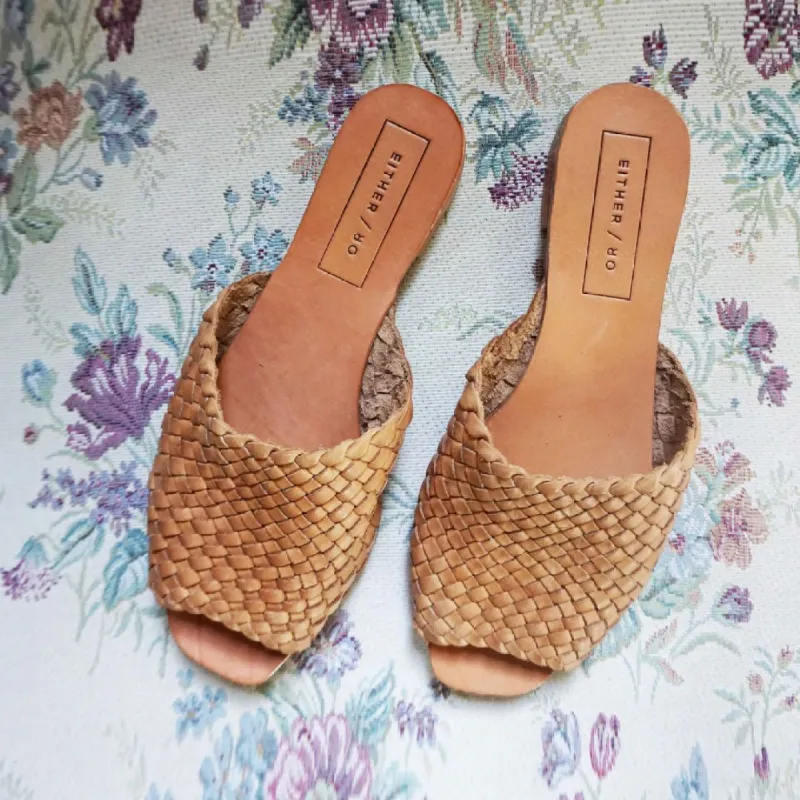 The Woven Slide [Miel] sold by Either/Or
