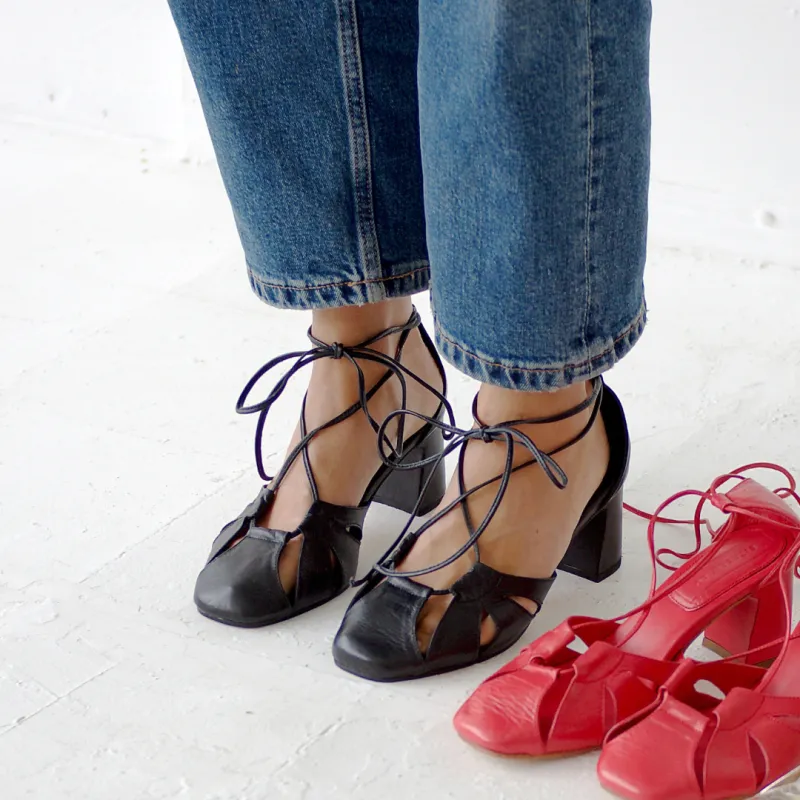 The Demi Lace Up [Black] made by Either/Or