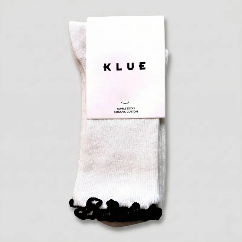 Organic Cotton Ruffle Sock [White] made by Either/Or
