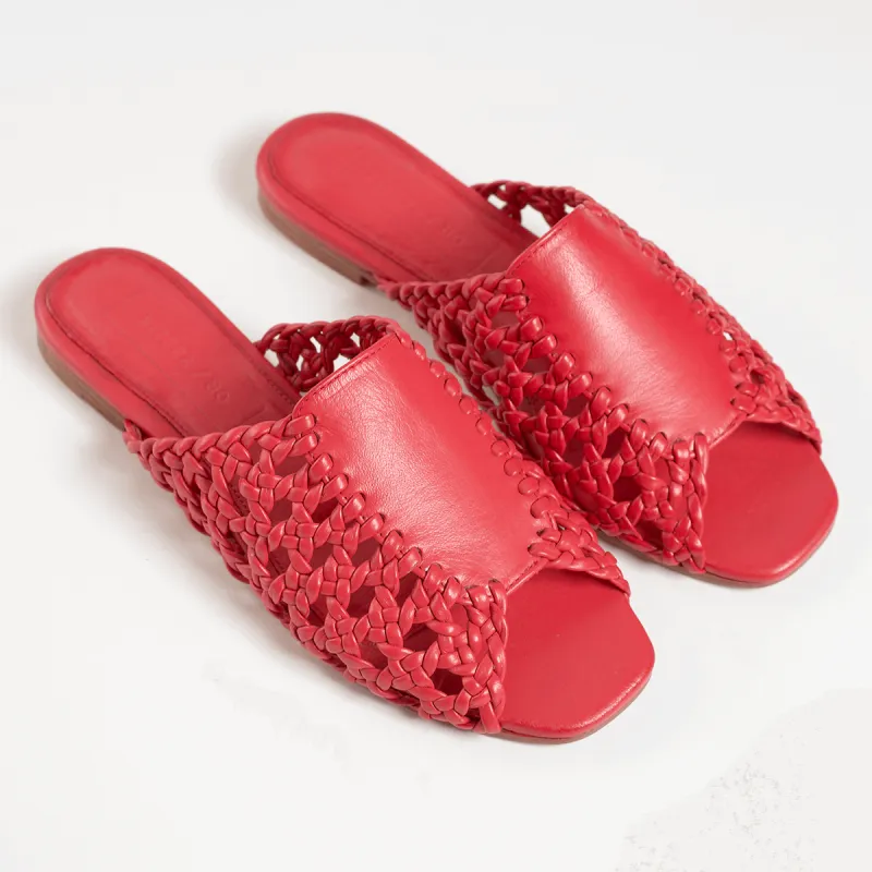 The Rattan Sandal [Red] made by Either/Or