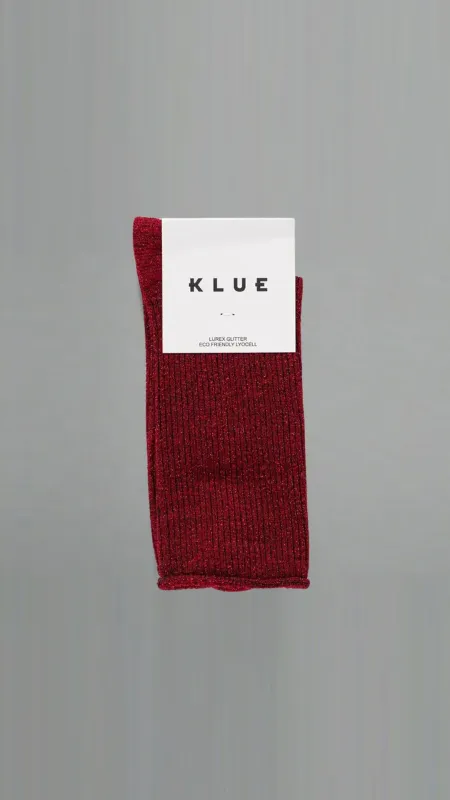 Loafer Sock [Red Lurex] made by Either/Or