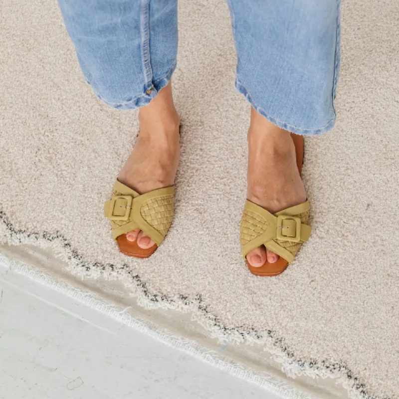 The Buckle Slide [Verde] *FINAL SALE* sold by Either/Or