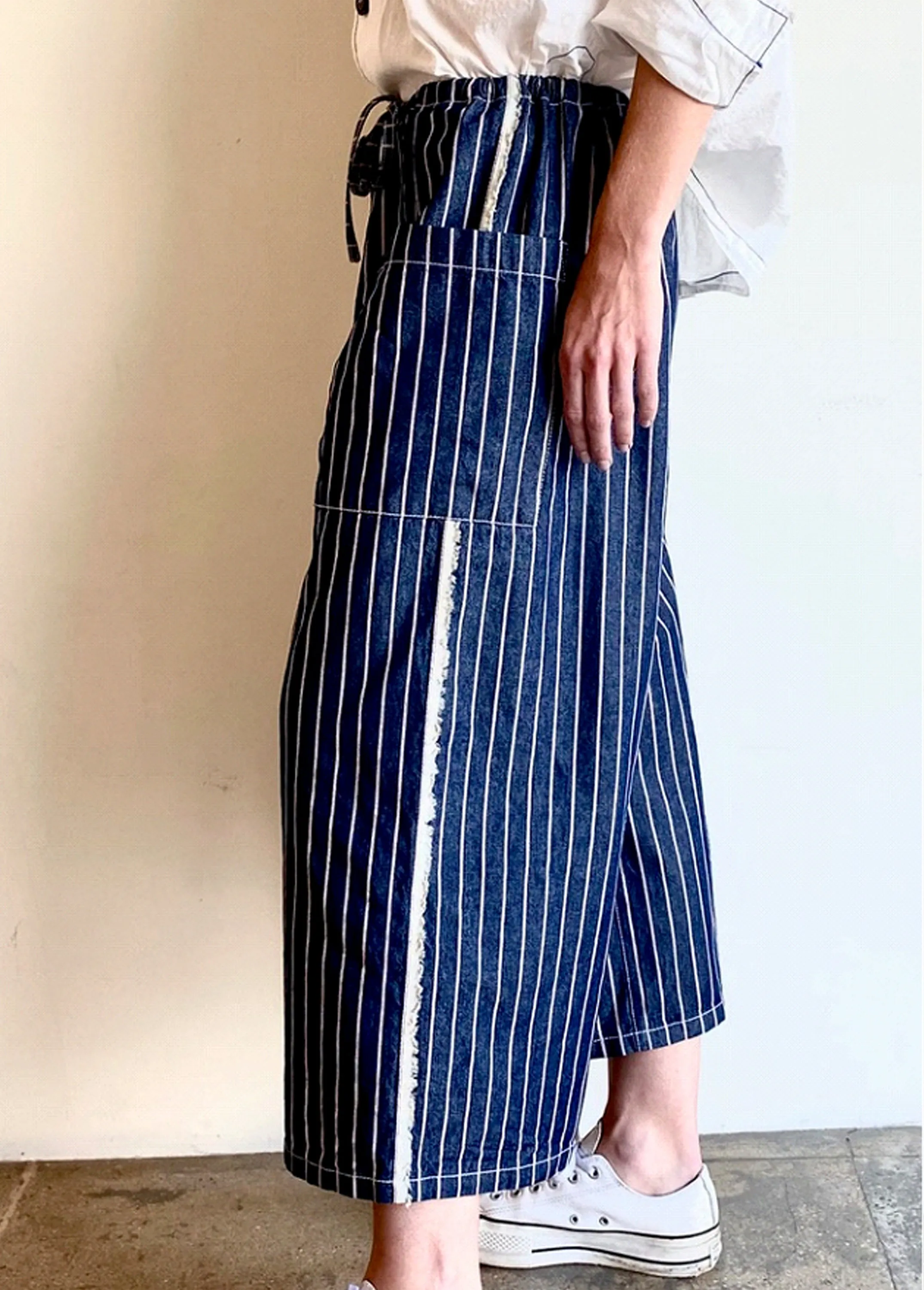 Striped Denim Picker's Pant sold by Flora Animalia product image thumbnail 4
