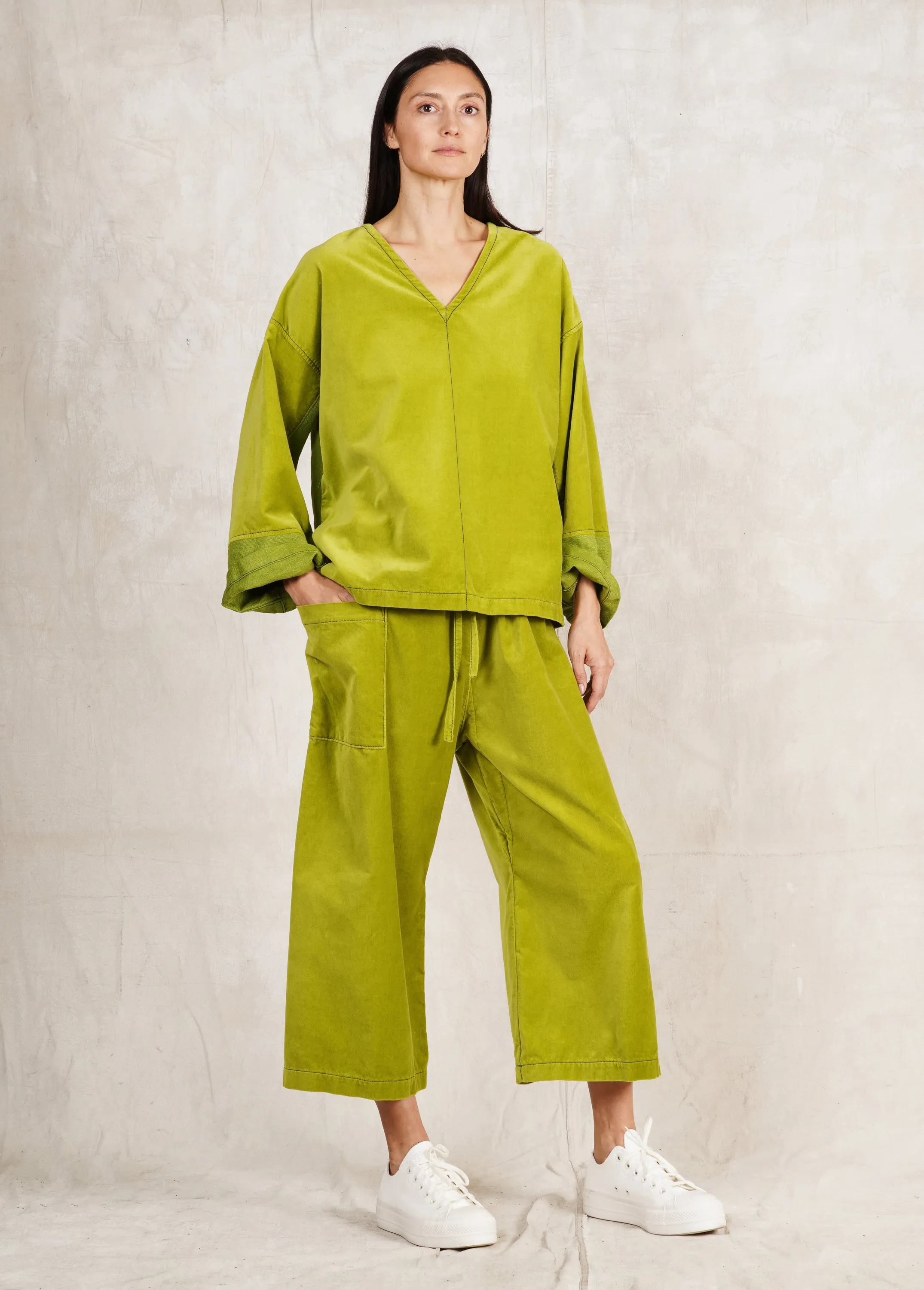 Velvet/Linen Harvest Tunic sold by Flora Animalia