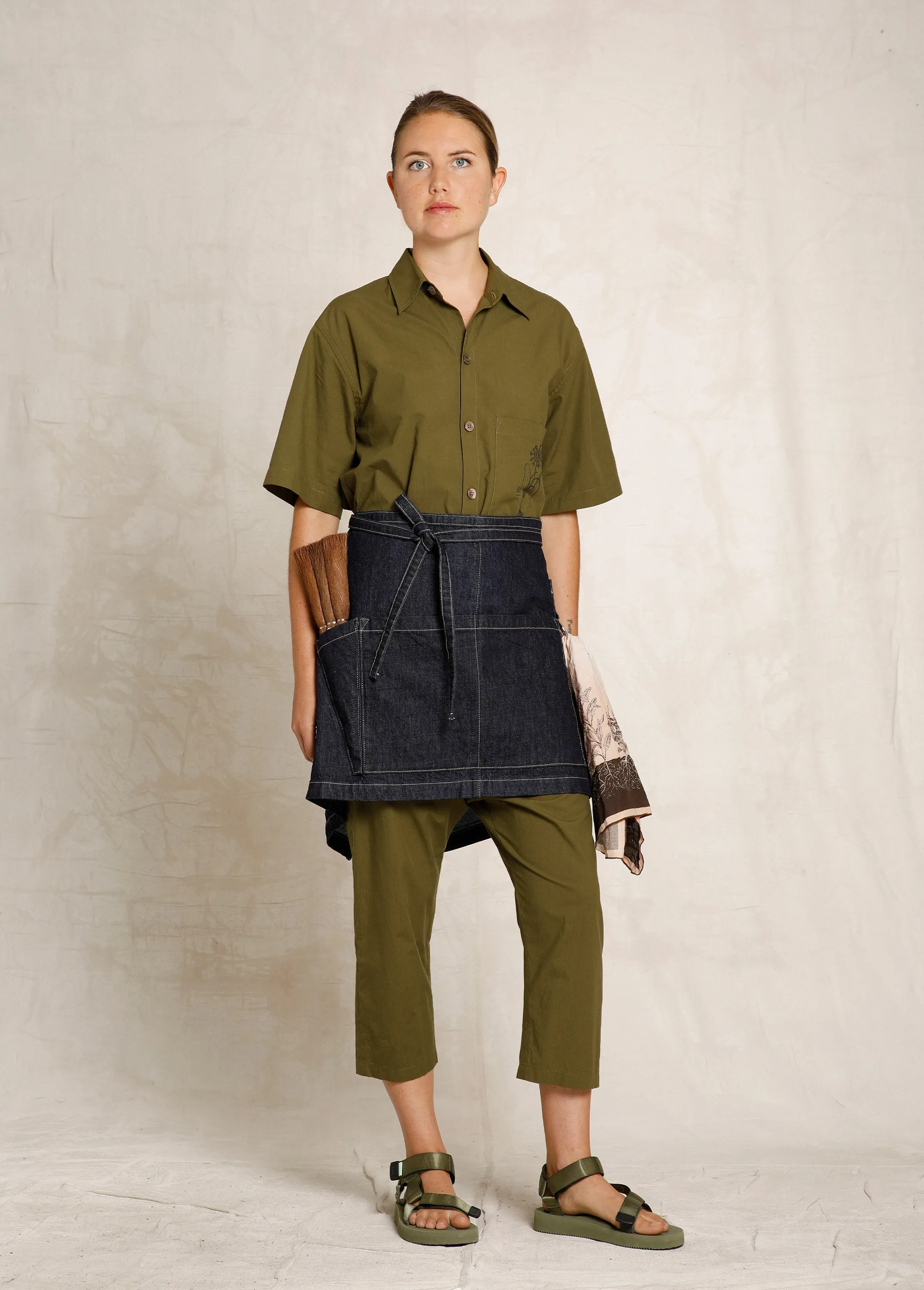 Monogrammed Worker's Half Apron sold by Flora Animalia product image thumbnail 4