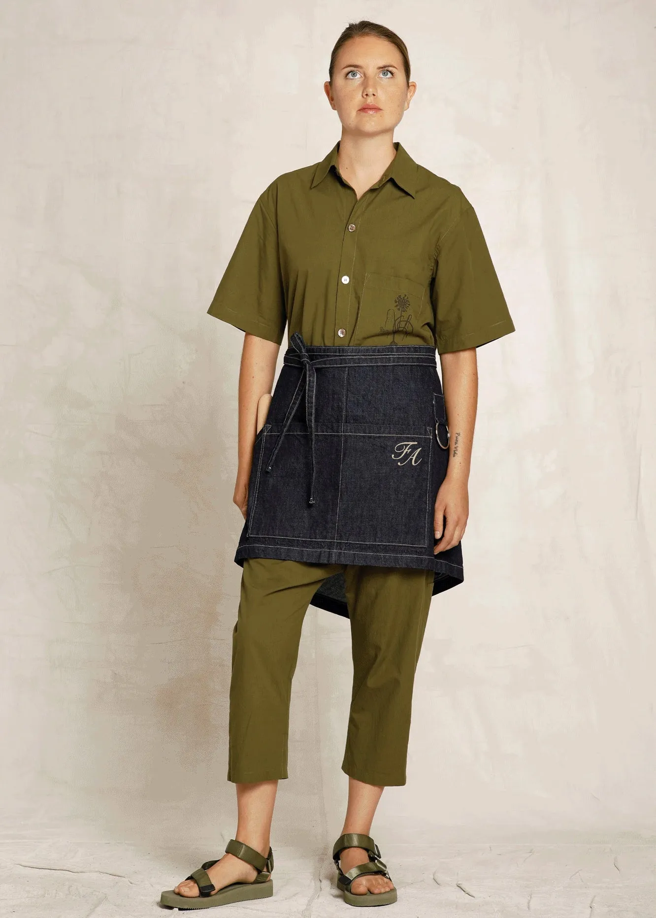 Monogrammed Worker's Half Apron sold by Flora Animalia product image thumbnail 2