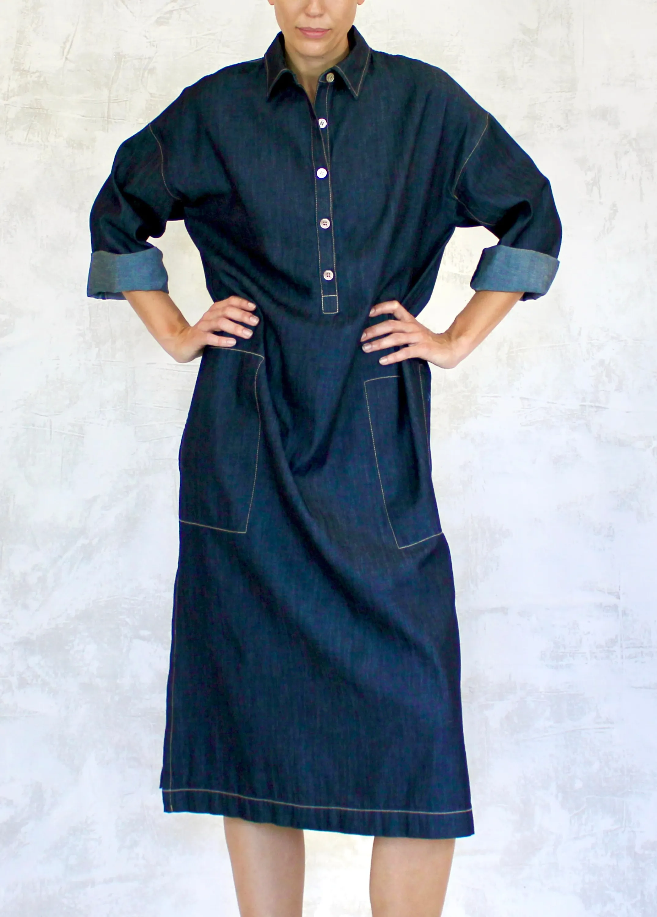 Denim Frida Dress sold by Flora Animalia product image thumbnail 3
