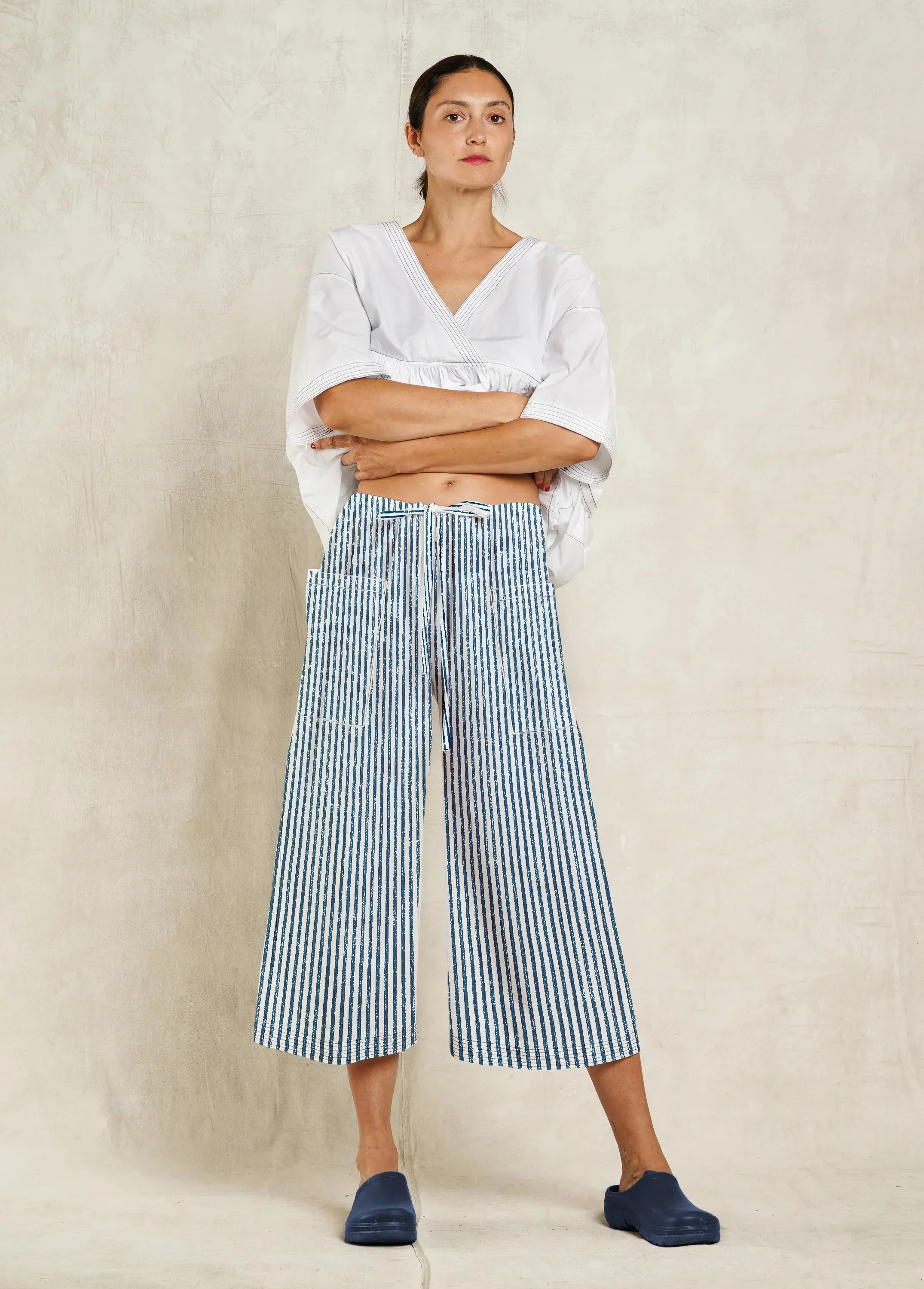Striped Twill Picker's Pant sold by Flora Animalia