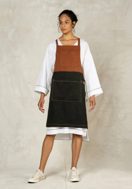Two Tone Linen Worker's Apron sold by Flora Animalia
