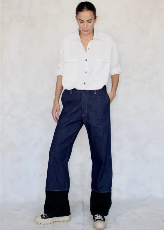 Denim Block Work Pant sold by Flora Animalia
