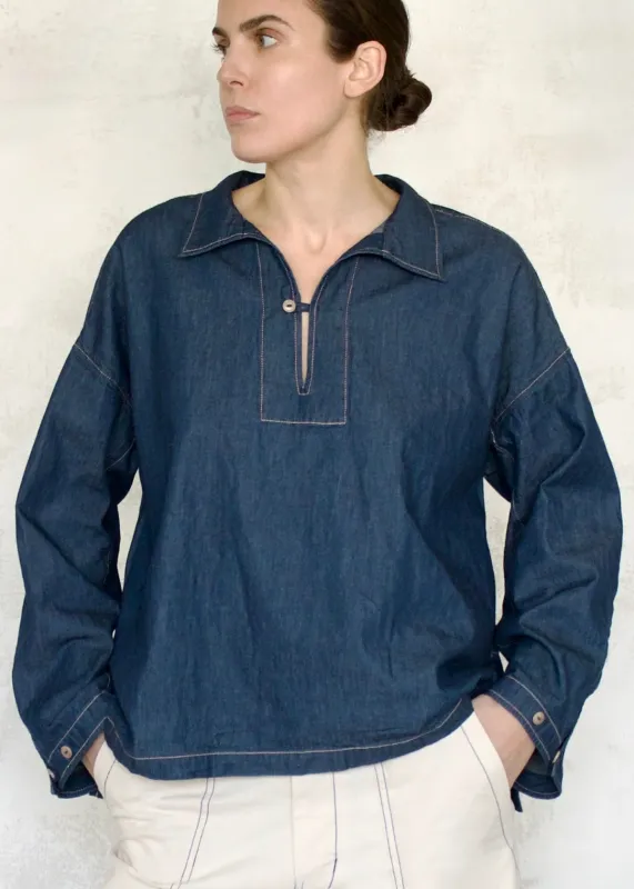 Denim Gardener's Popover sold by Flora Animalia