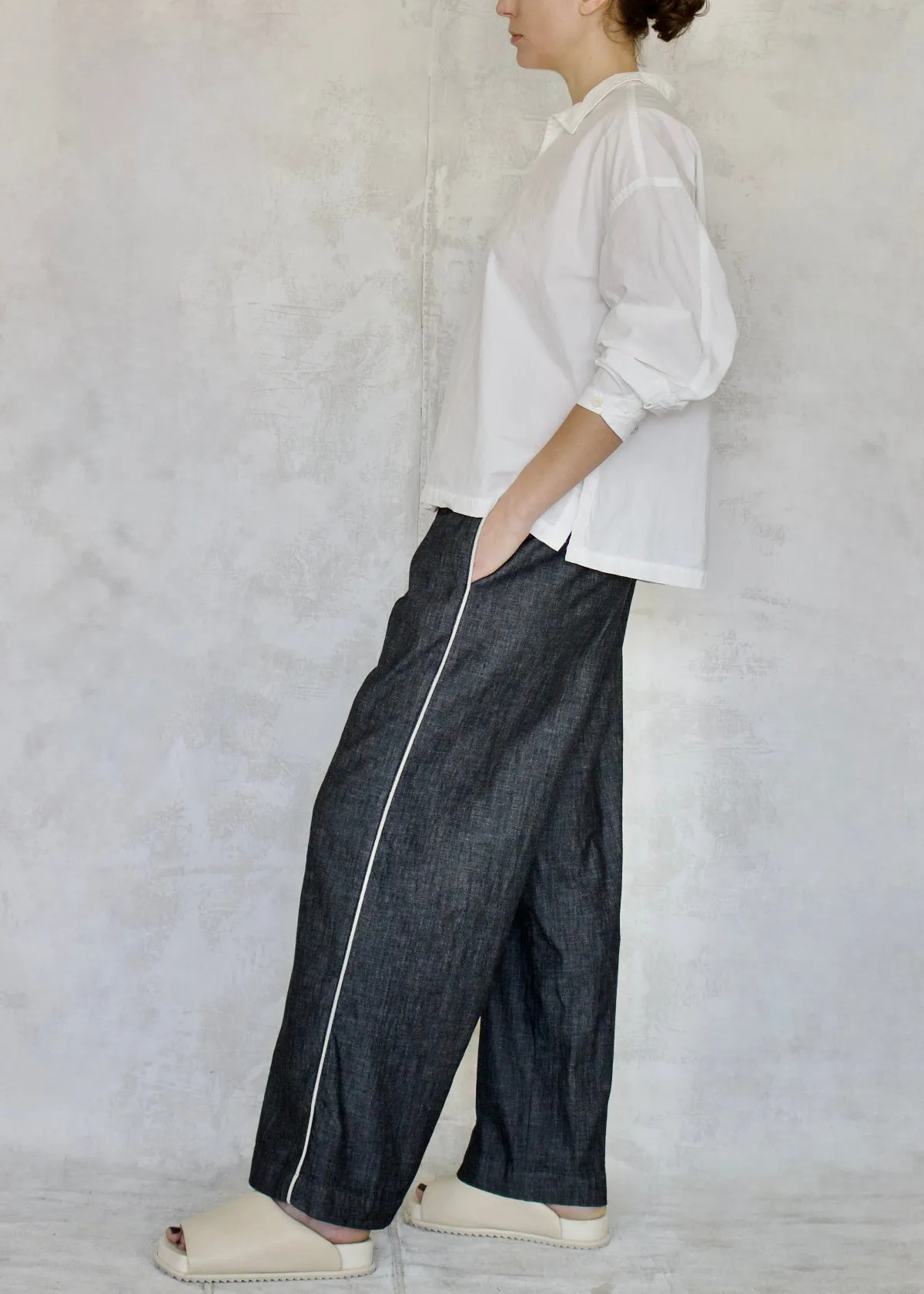 Black Denim PJ Gardener's Pant sold by Flora Animalia product image thumbnail 4