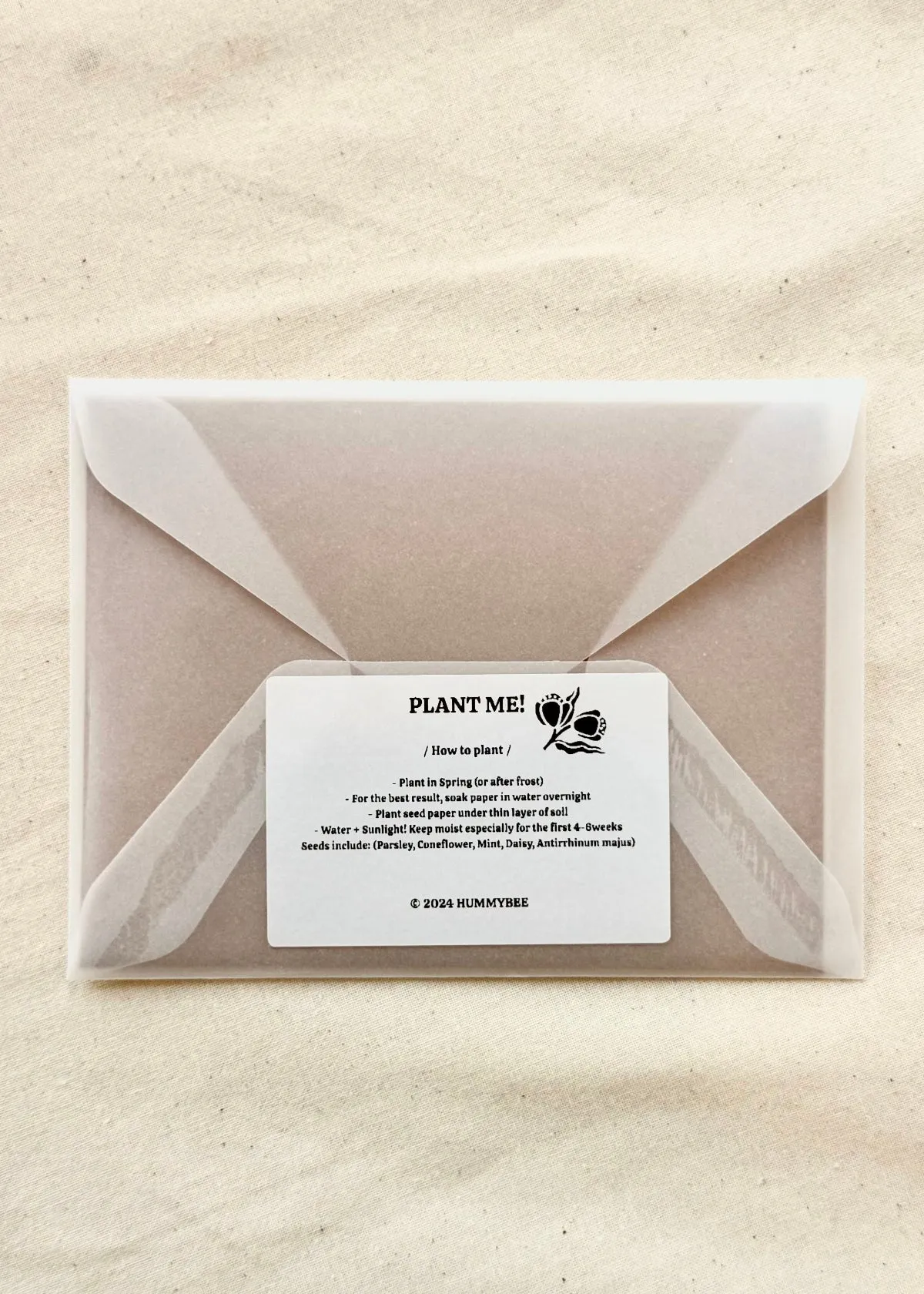 Lavender Greeting Card Plantable Wildflower Herb Seed Card sold by Flora Animalia product image thumbnail 2