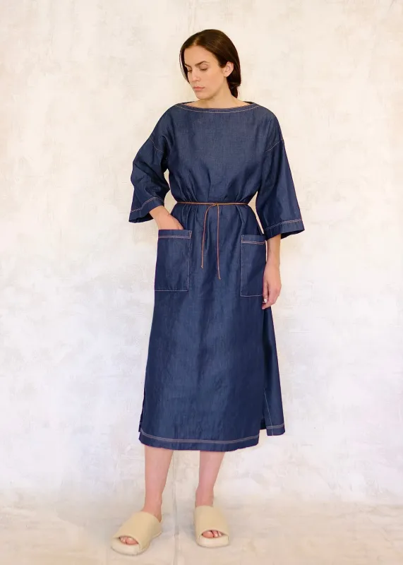 Urban Garden Dress Denim sold by Flora Animalia