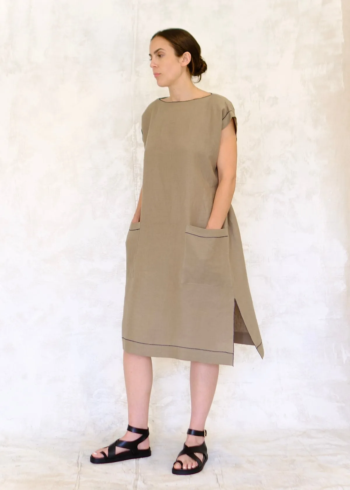 Linen Farmers Market Dress sold by Flora Animalia product image thumbnail 3