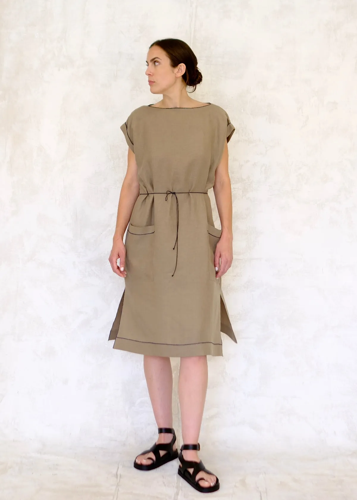 Linen Farmers Market Dress sold by Flora Animalia