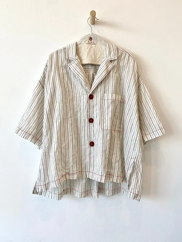 Yarn Dye Patterns Short Sleeve Artist Shirt sold by Flora Animalia