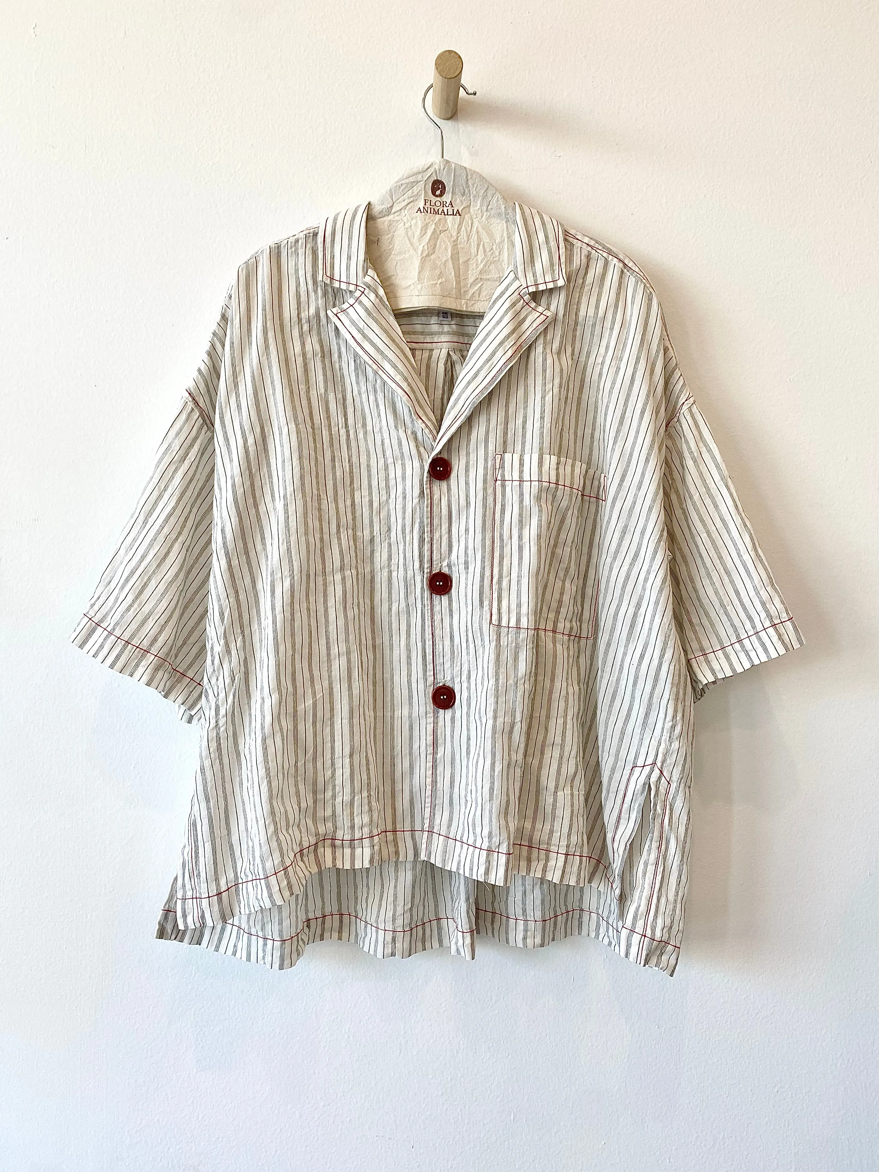 Yarn Dye Patterns Short Sleeve Artist Shirt sold by Flora Animalia