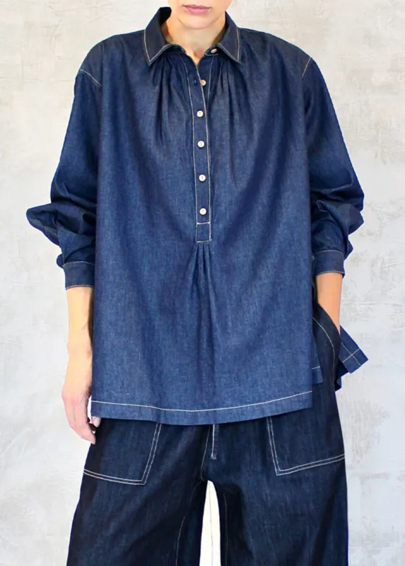Denim Agnes Shirt sold by Flora Animalia