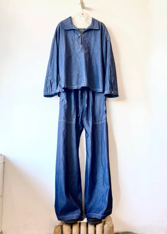 Long Denim Picker's Pant sold by Flora Animalia