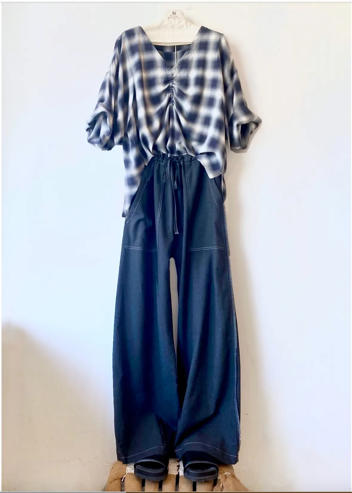 Long Flannel Picker's Pant sold by Flora Animalia product image thumbnail 3