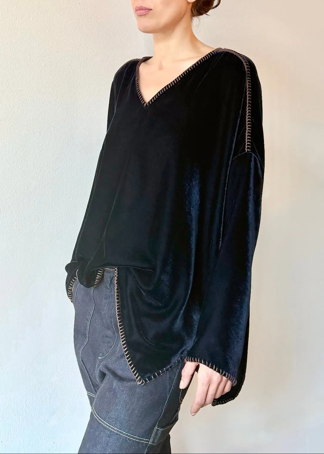 Velvet Long Sleeve Praia Tunic sold by Flora Animalia product image thumbnail 2